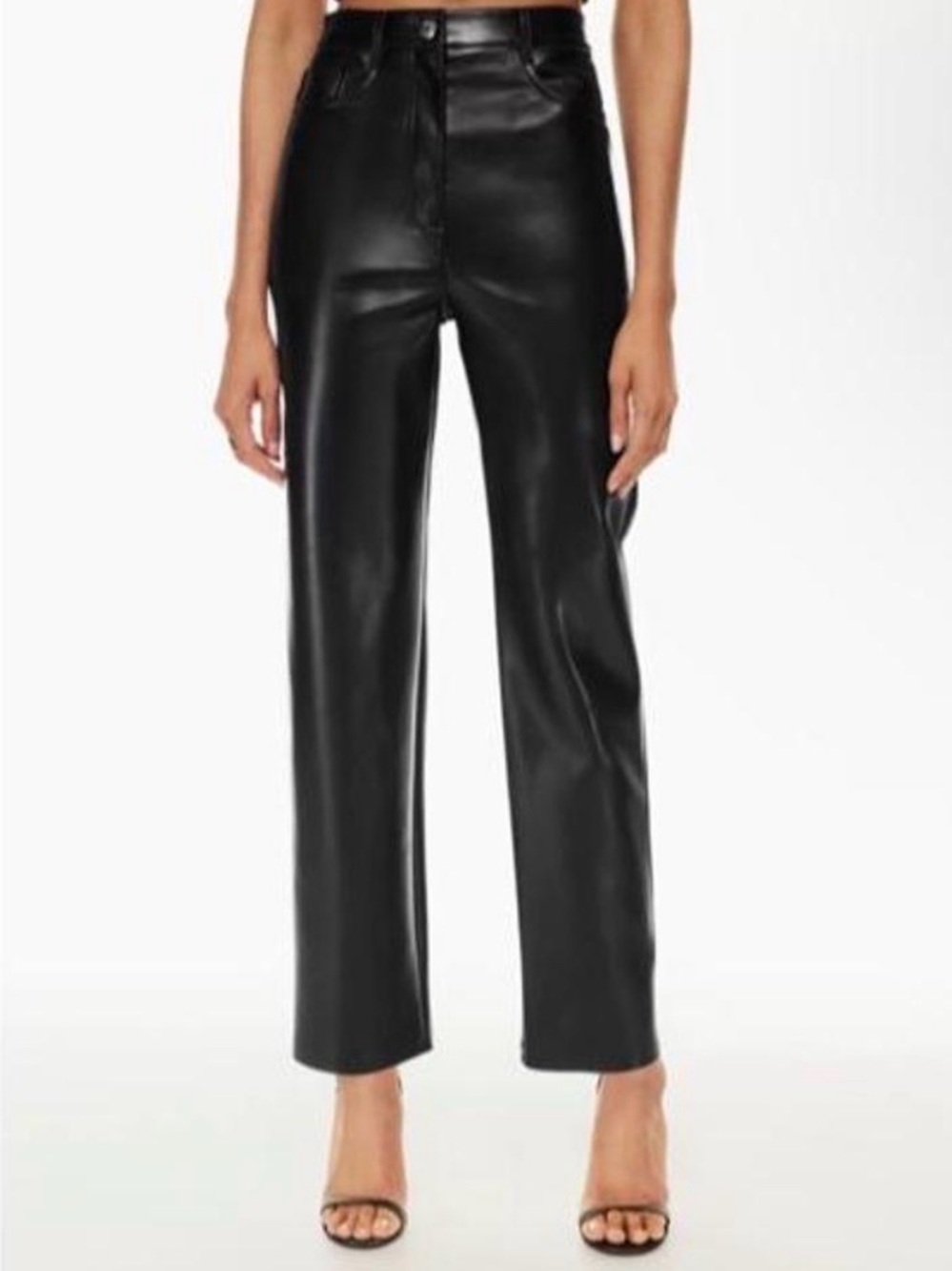 Aritzia Wilfred Melina Vegan Leather Pants Sz 6 Black